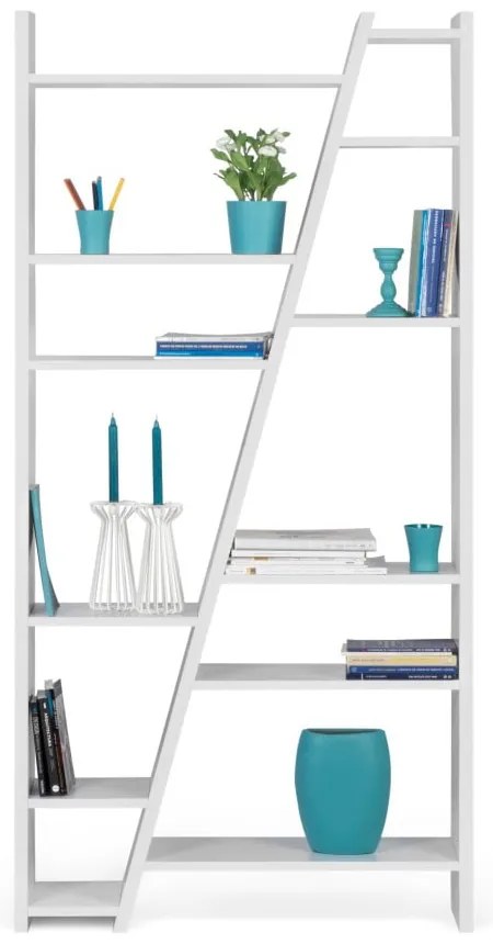 Biela knižnica TemaHome Delta