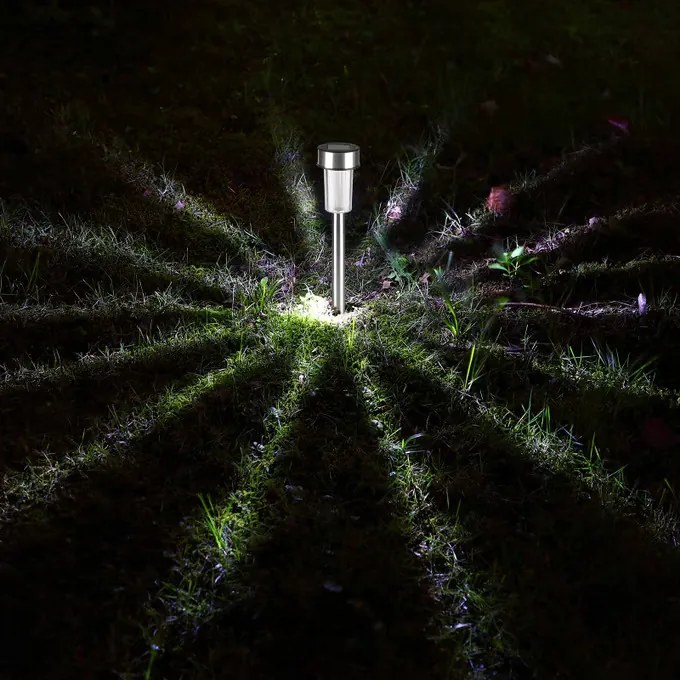 InternetovaZahrada Sada 8 LED solárnych lámp - biela