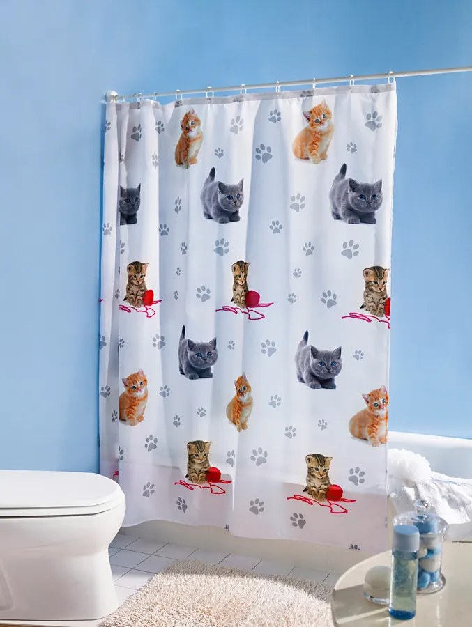 Die moderne Hausfrau Sprchový závěs Kočky
