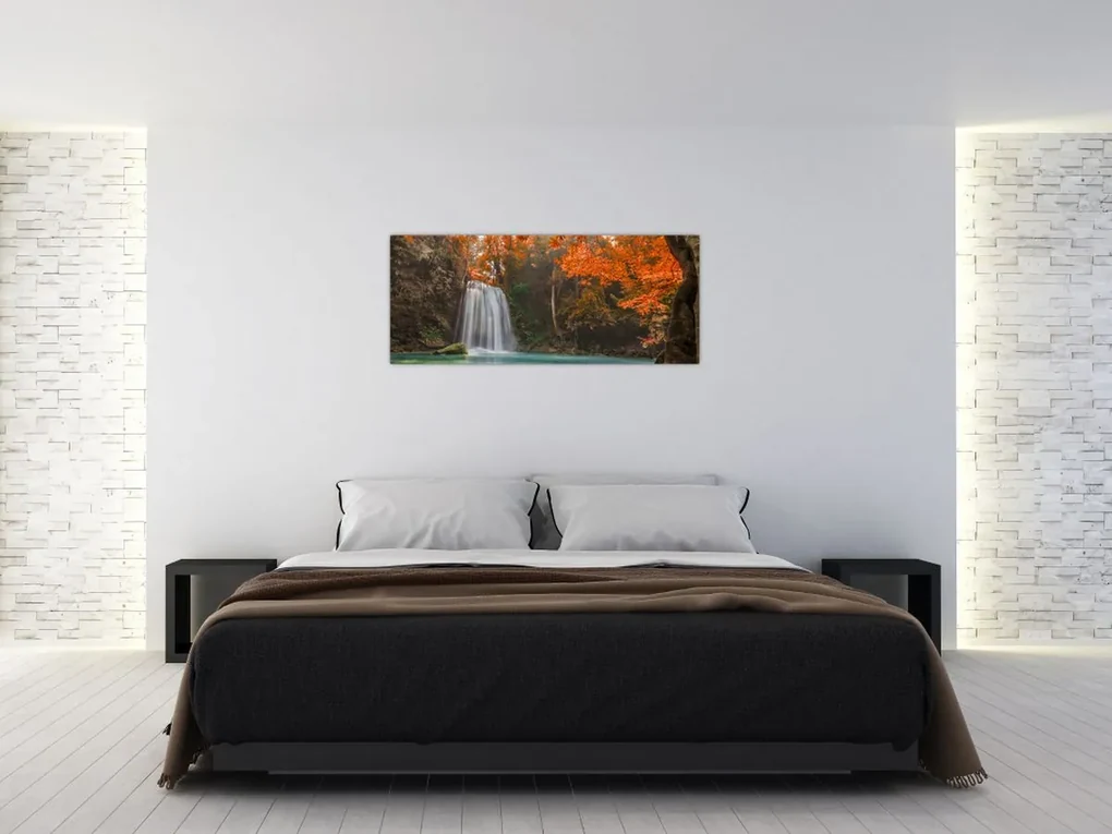 Obraz - Vodopád v Thajsku (120x50 cm)