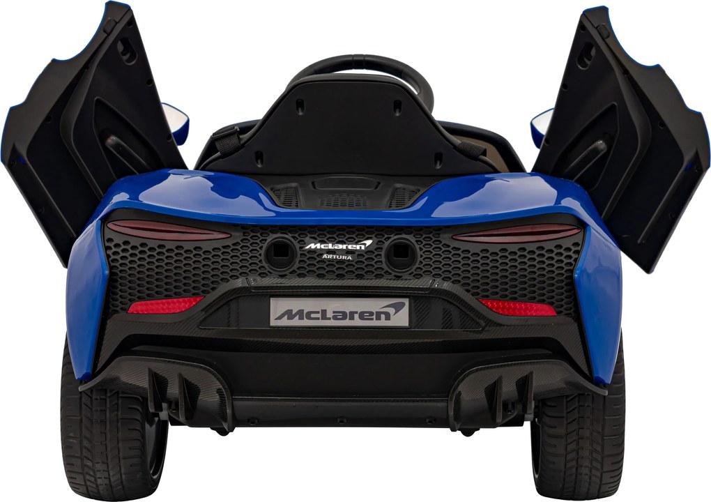 Ramiz McLaren Artur batéria pre deti Modrá + pohon 4x4 + diaľkové ovládanie + pomalý štart + EVA + LED audio