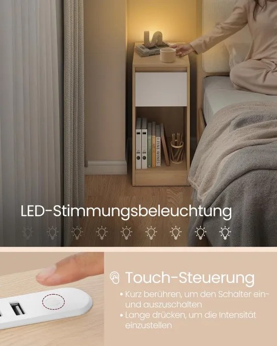 Nočný stolík s LED osvetlením LET610Y01