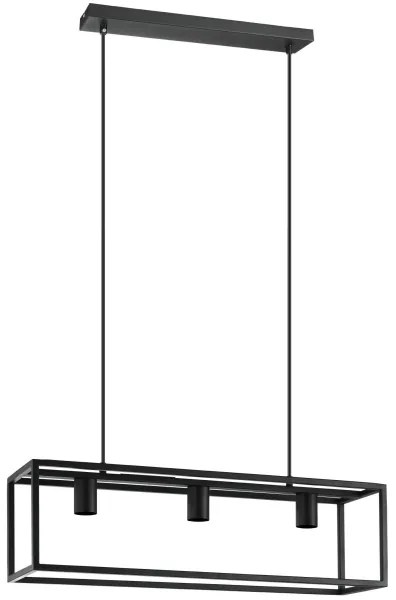 Eglo 43032 - Luster na lanku ELDRICK 3xE27/40W/230V čierna