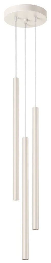 Závesné svietidlo Pastelo, 3x béžové kovové tienidlo, o