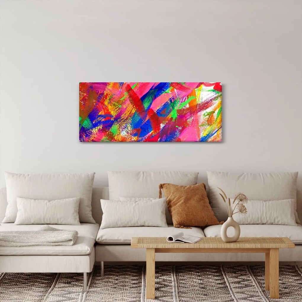 Obraz - Farebná abstrakcia (120x50 cm)