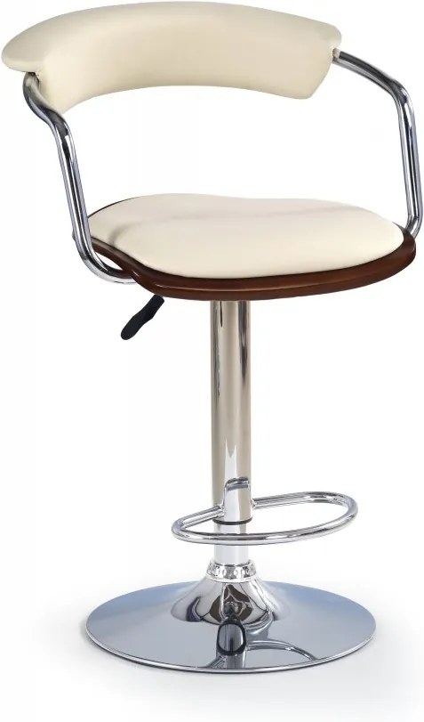 Barová stolička H-19 čerešňa / krémová Halmar
