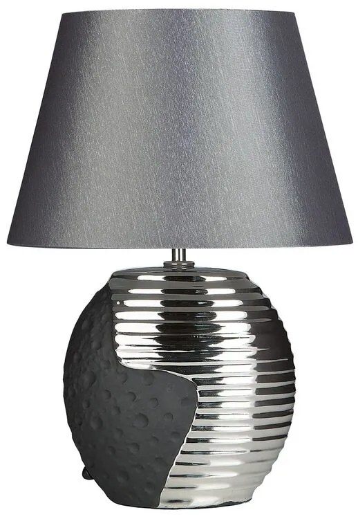 Moderná čiernostrieborná stolná lampa ESLA Beliani