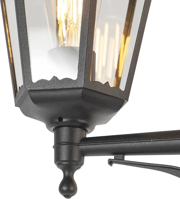 Vidiecka vonkajšia lampa čierna IP44 - New Orleans 3