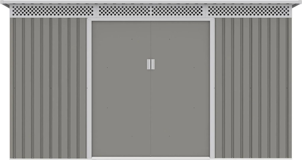 Záhradný domček G21 GRAH 483 - 340 x 142 cm, metalický šedý