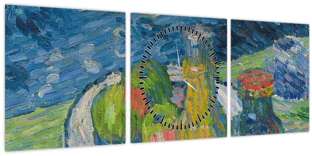 Obraz - Alexej von Jawlensky, Still Life with Bottles and Fruit, reprodukcia (s hodinami) (90x30 cm)