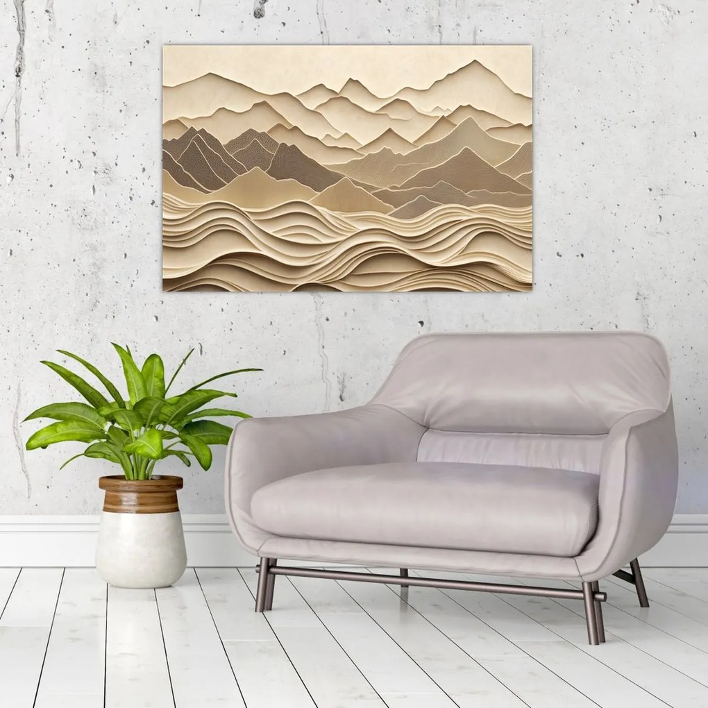 Obraz - 3D línia hôr (90x60 cm)