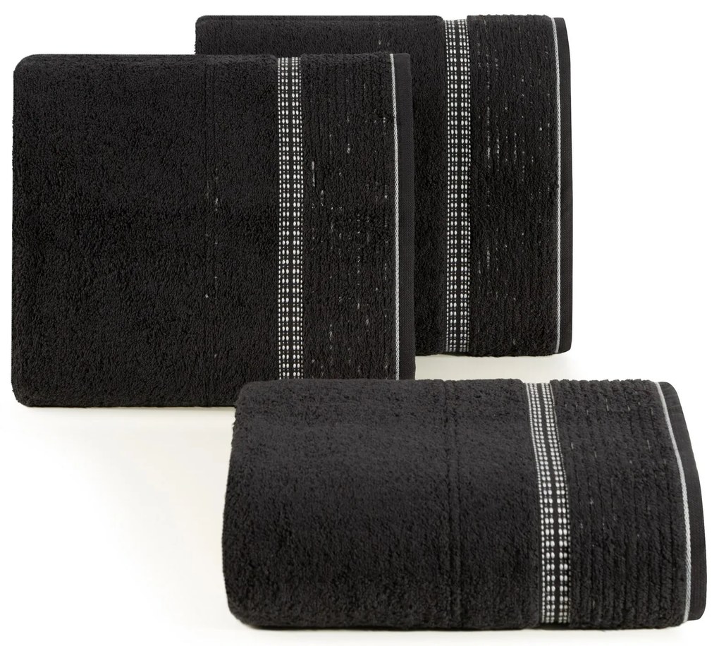 BAVLNENÝ UTERÁK TAYLOR 50X90 CM ČIERNA