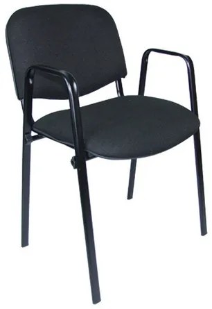 Konferenčná stolička ISO s područkami C32 – čierna/zelená