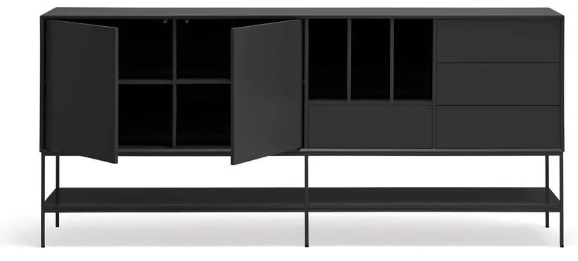 Čierna komoda 220x98x45 cm Platt – Teulat