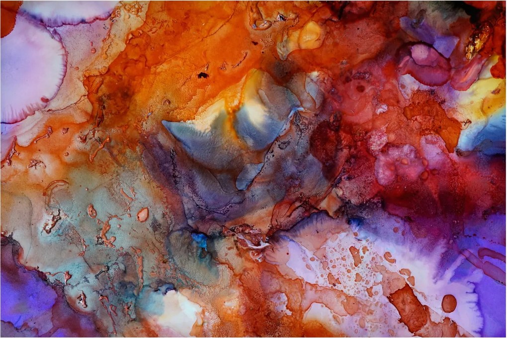 Obraz - Abstraktné atramentové umenie (90x60 cm)