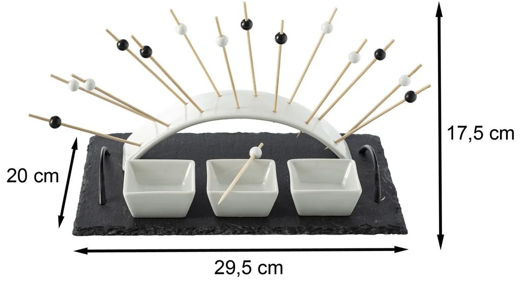 Servírovacia súprava na podávanie občerstvenia Aperitive
