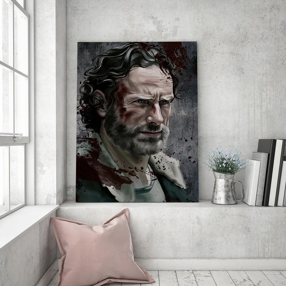Gario Obraz na plátne The Walking Dead, Portrét Ricka Grimesa - Dmitry Belov Rozmery: 40 x 60 cm