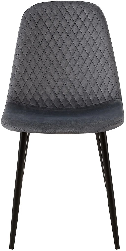 Stolička Giverny zamat - tmavo šedá