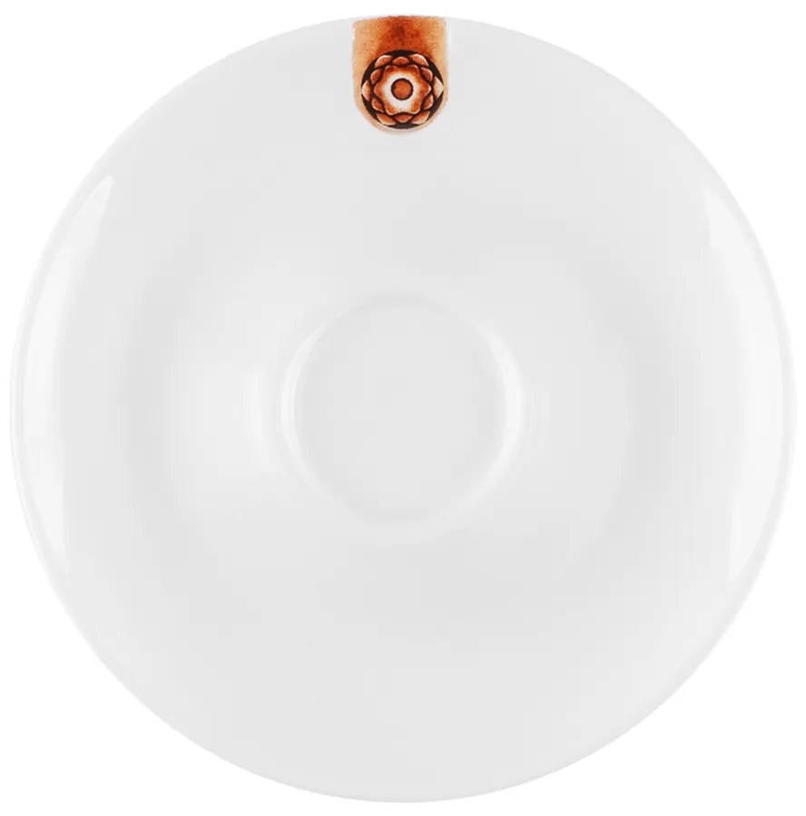 Mocca podšálka s hnedým ornamentom 12,5 cm – Gaya RGB - 451860