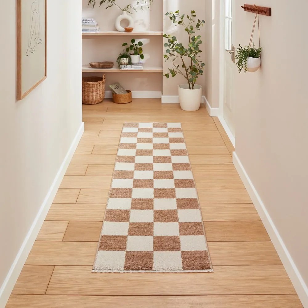 Béžový behúň 60x230 cm Baltimore – Think Rugs