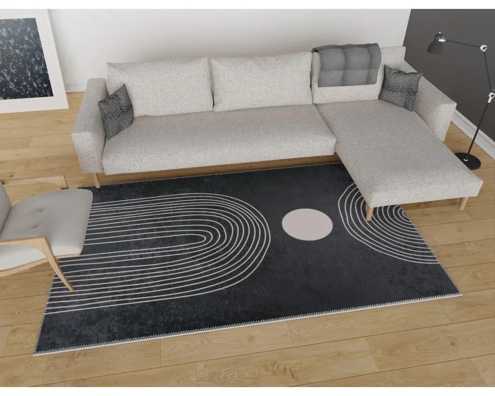 Antracitovosivý umývateľný behúň 80x200 cm – Vitaus