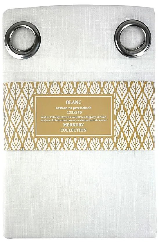 Záves na prechodkách Blanc 135x250 biela Merkury Home