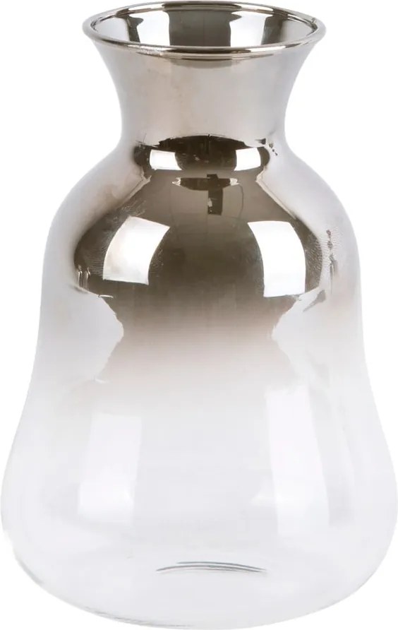 Sklenená malá váza PT LIVING Silver Fade, výška 12 cm