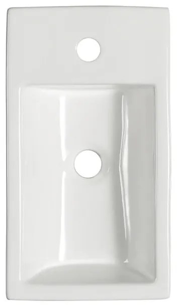 Erga India, keramické umývadlo na zavesenie/dosku 500x245x130 mm, biela lesklá, ERG-V03-YT-011-WH