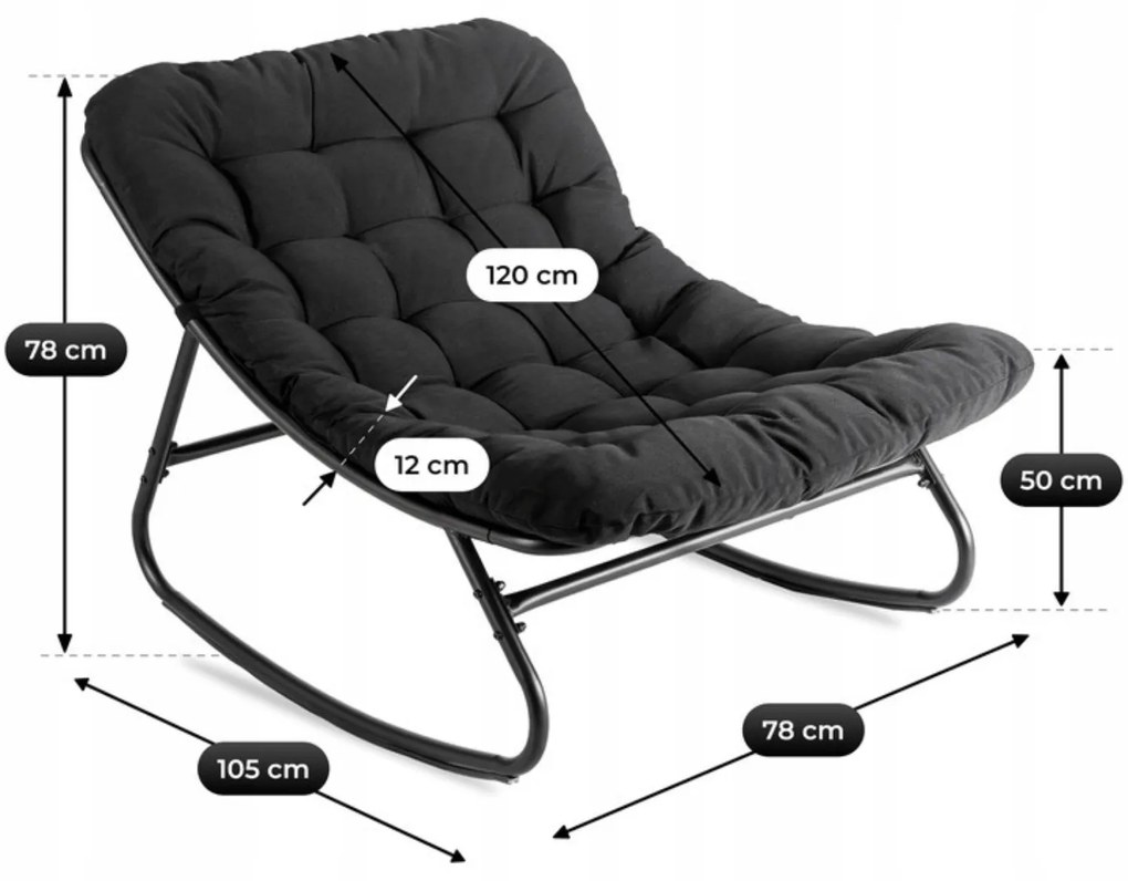 PROXIMA.store - Relaxačné hojdacie kreslo AURORA FARBA: béžová