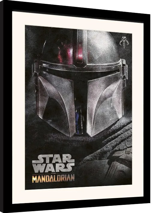Rámovaný Obraz - Star Wars: The Mandalorian - Helmet