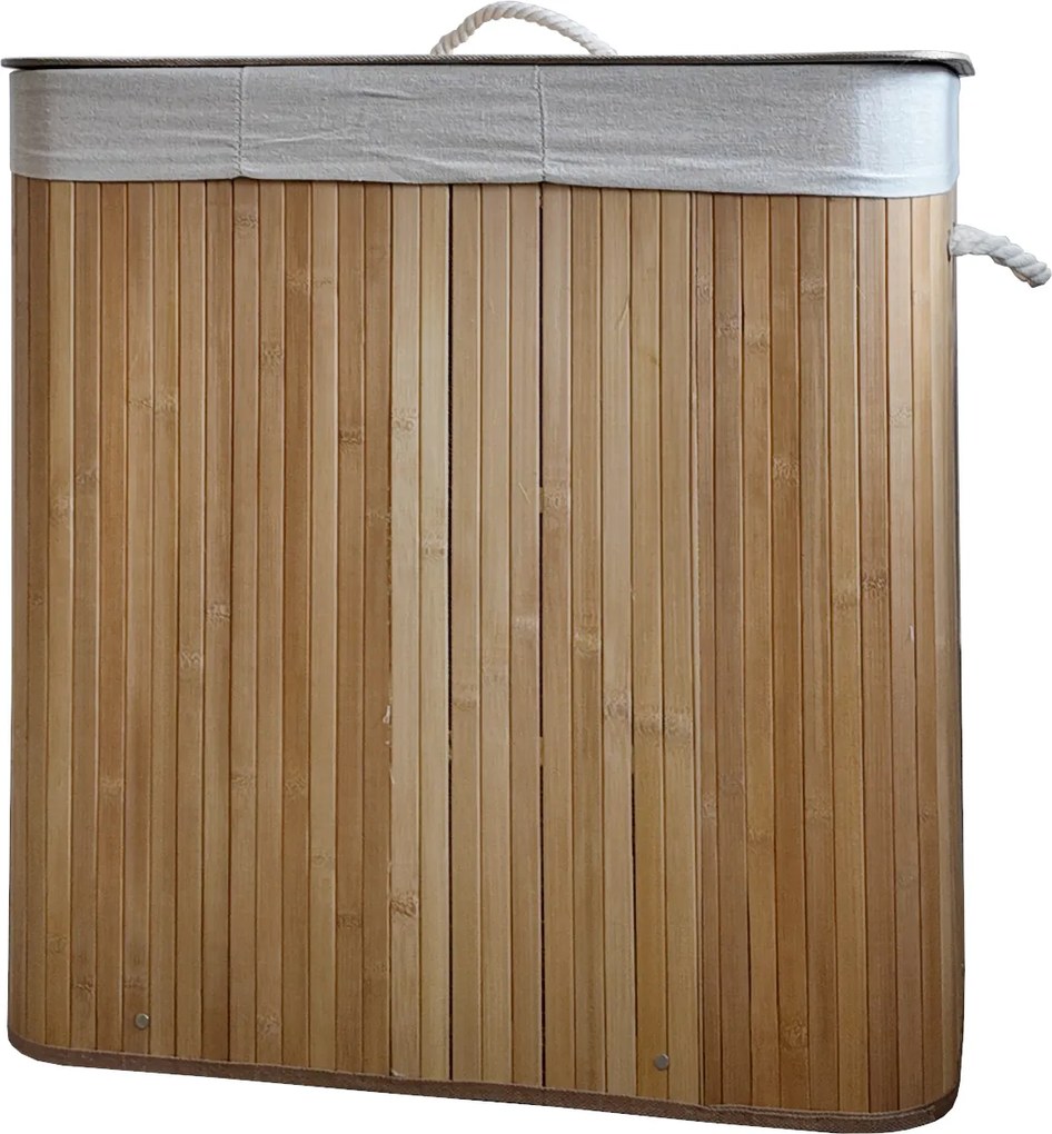 TRENDIE Bambusový kôš na prádlo 150l svetlohnedý + DARČEK