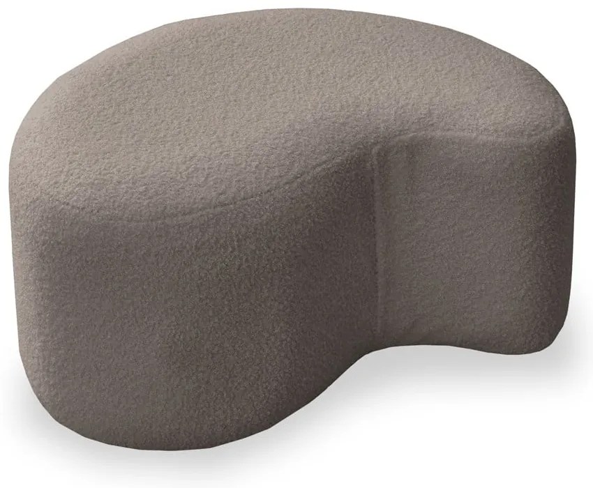 Hnedý taburet z textílie buklé Miuf – Miuform