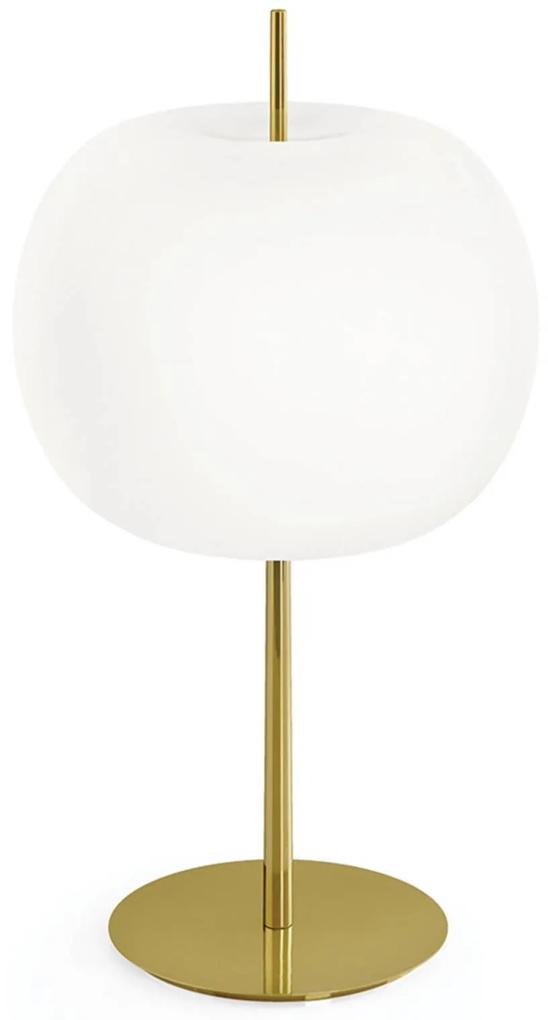 Kundalini Kushi XL-stolná lampa mosadz/biela