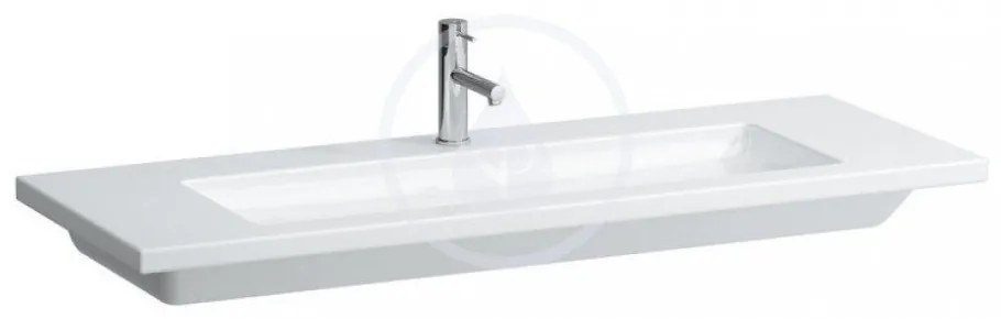 LAUFEN Living Dvojumývadlo do nábytku, 1300 mm x 480 mm, biela – 2 otvory na batériu H8164360001071