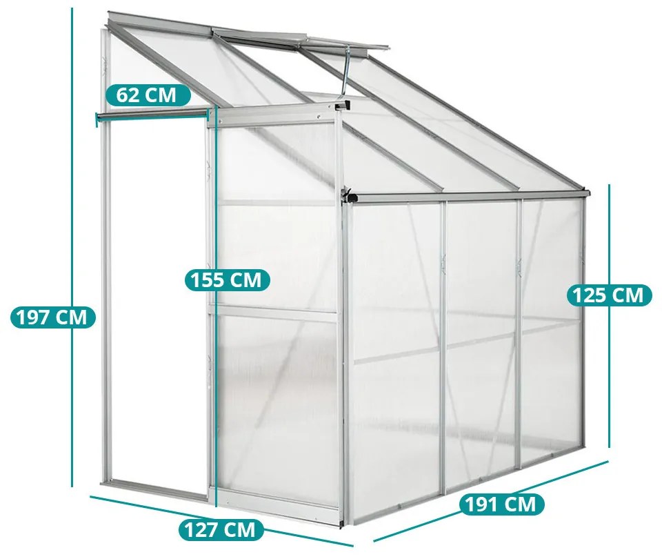 Záhradný skleník, hliníkový