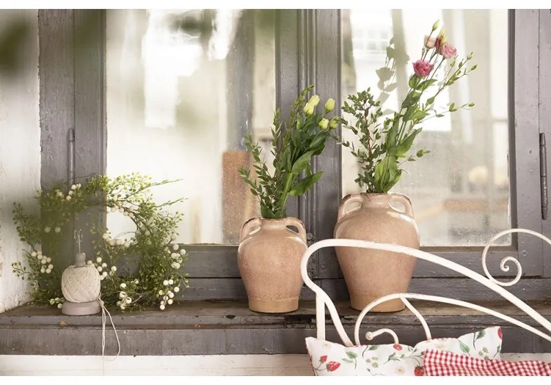 Staroružová antická váza Antik - Ø 19 * 25 cm