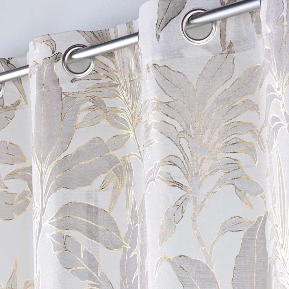 Záclona v béžovej a zlatej farbe 135x240 cm Vayana – douceur d'intérieur