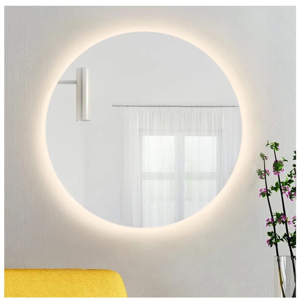 Baltica Design - LED kúpeľňové zrkadlo s podsvietením BRIGHT 15W/230V 3000K pr. 80 cm IP65