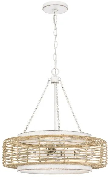 Quoizel QZ-WAYLON-4P-AWH - Závesný luster WAYLON na reťazi 4xE27/60W/230V, priemer 50,4 cm