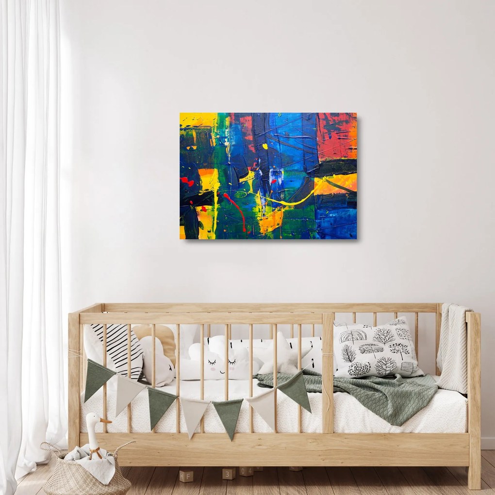 Sklenený obraz - Abstrakcia (70x50 cm)