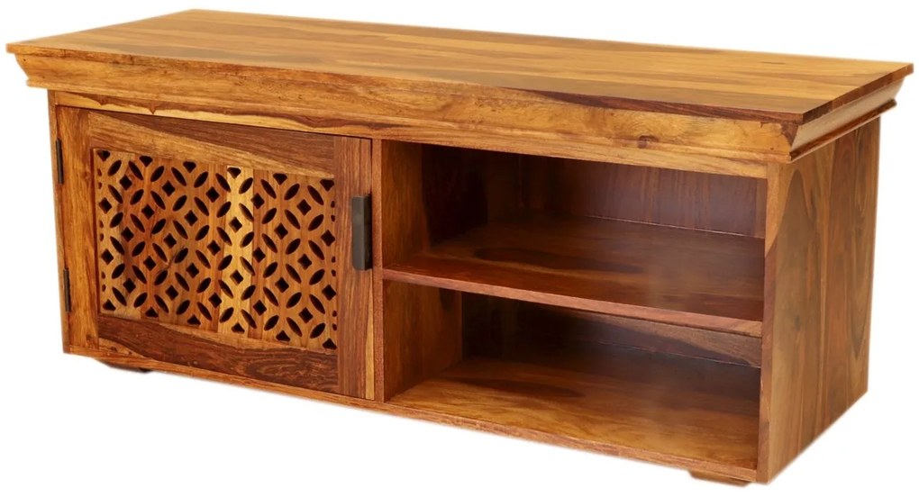 furniture-nabytek.cz - Rustikálny stolík pod tv z masívneho dreva palisander 120x45x50
