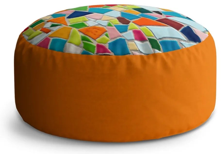 Taburet Circle farebná mozaika, farebná