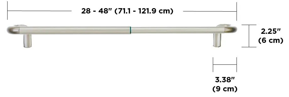 Oceľová roztiahnuteľná garniža 71 - 122 cm Twilight - Umbra