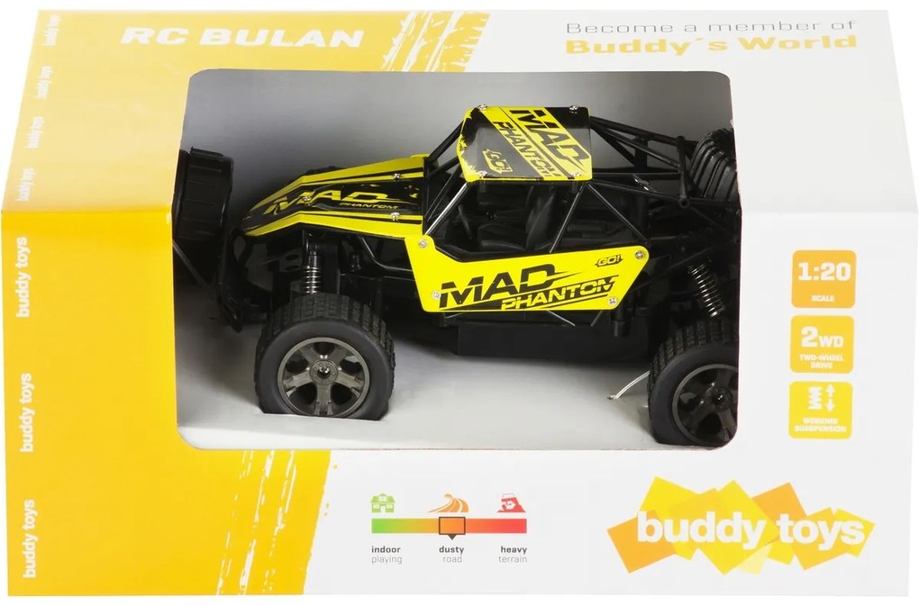 Buddy Toys BRC 20.421 Auto na diaľkové ovládanie RC Bulan, žltá