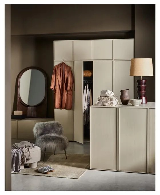 Krémová modulárna skriňa z borovicového dreva 50x110 cm Daily – vtwonen