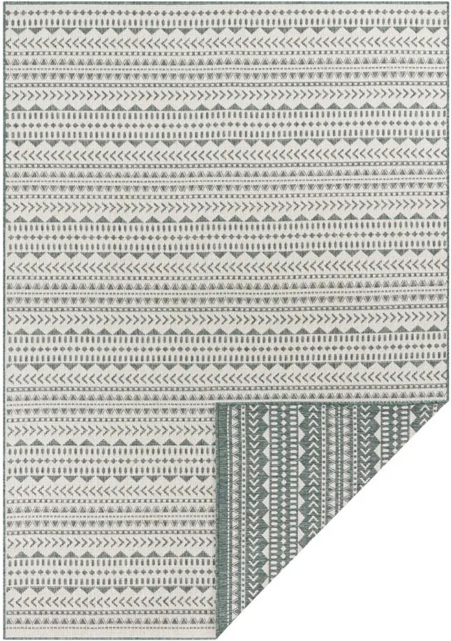 Zeleno-biely vonkajší koberec Ragami Kahira, 80 x 150 cm