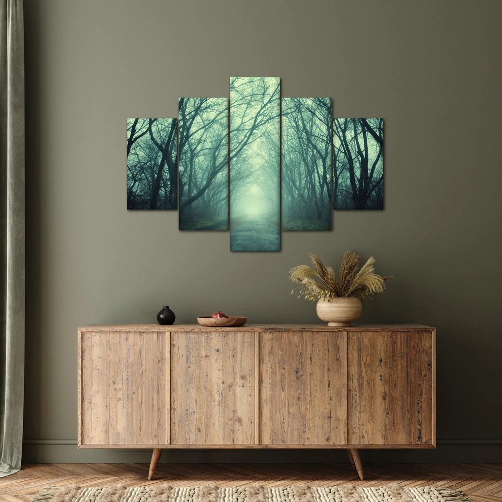 Obraz - Cesta s alejou stromov (150x105 cm)