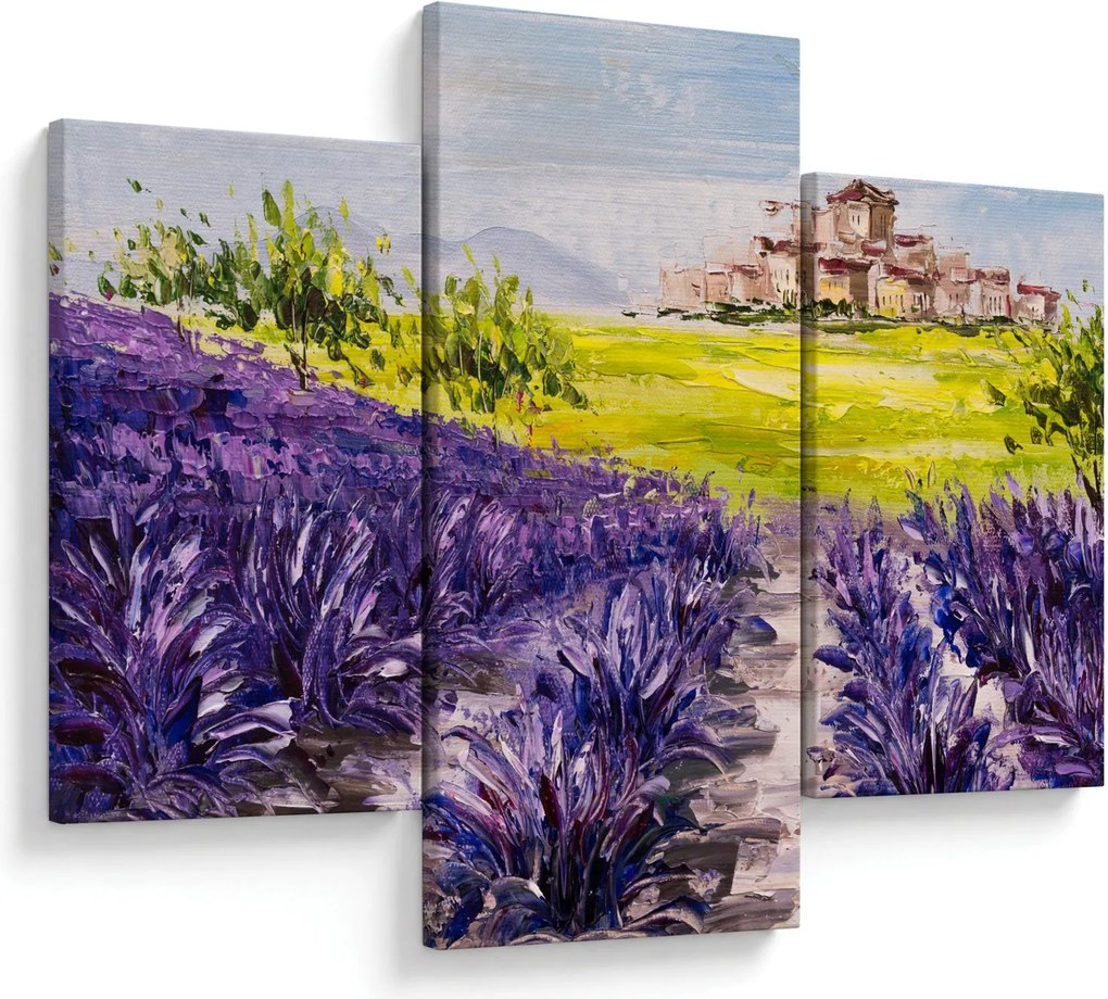 Obraz - Provance, Francúzsko, olejomaľba (90x60 cm)