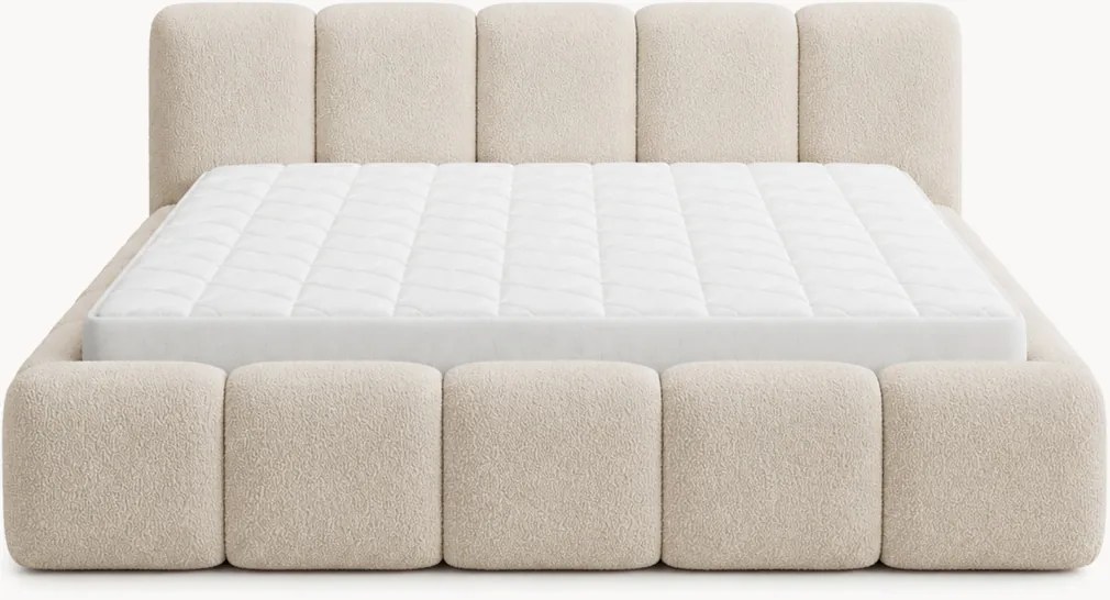 Posteľ s úložným priestorom Tesia 160x200 - béžové buklé Quelle 03