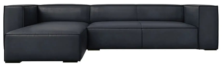 Tmavomodrá kožená rohová pohovka (ľavý roh) Madame – Windsor &amp; Co Sofas